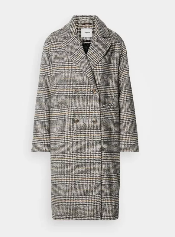 Károvaný kabát, Pepe Jeans, 3 528 Kč