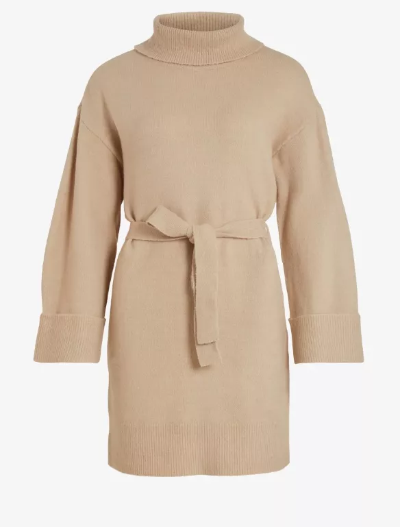 Pletené šaty s páskem, VILA, 808 Kč