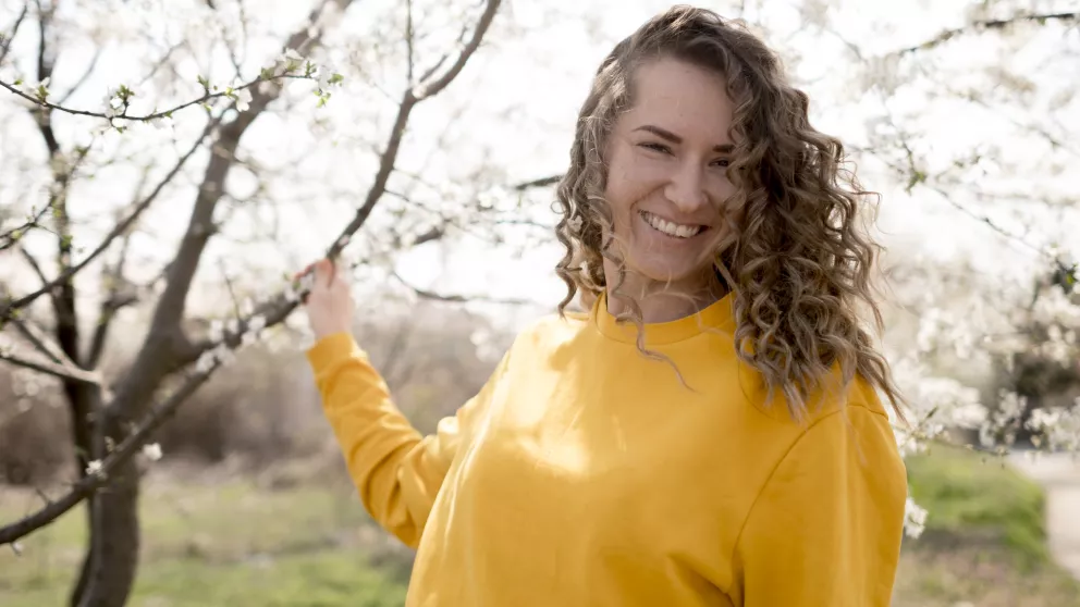 žena čerpá energii