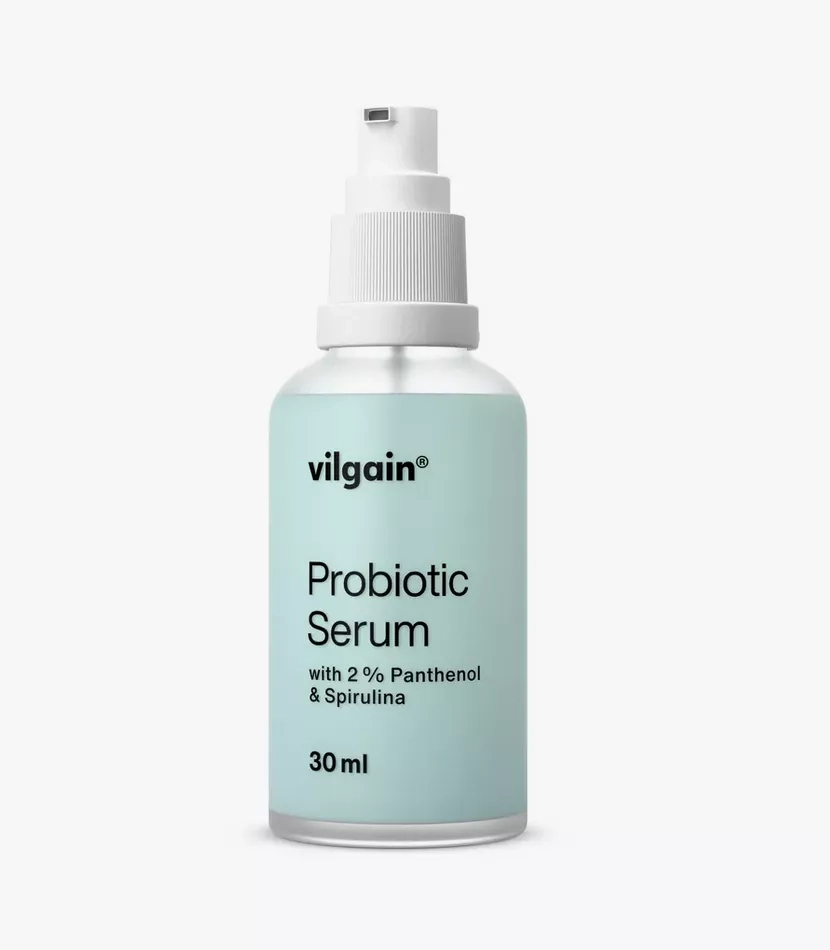 100% přírodní hydratační sérum s probiotiky, panthenolem a spirulinou,