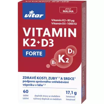 Vitar Vitamin K2 + D3 Forte