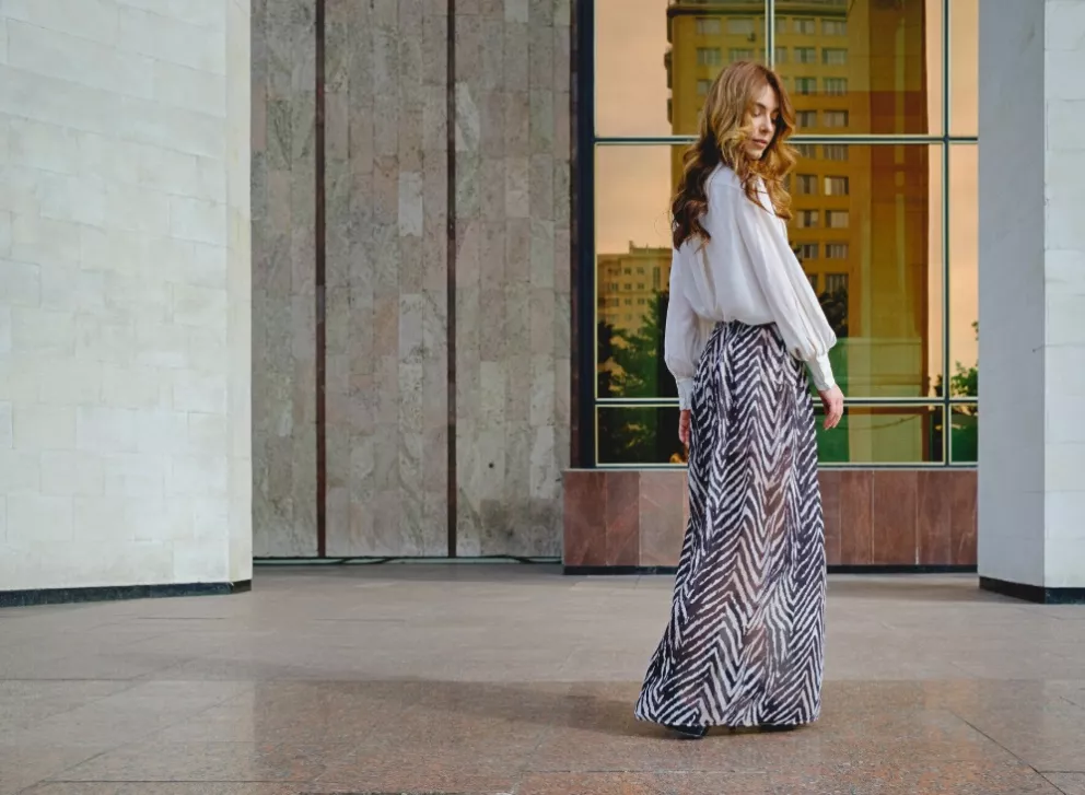 Maxi sukně s puntíky, Object, 1 957 Kč