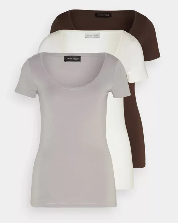 Přiléhavá basic trička, set, Anna Field, 464 Kč