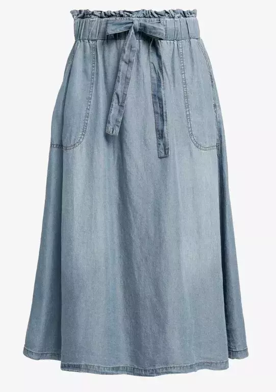 Džínová sukně s kapsami, Cream, 1 728 Kč