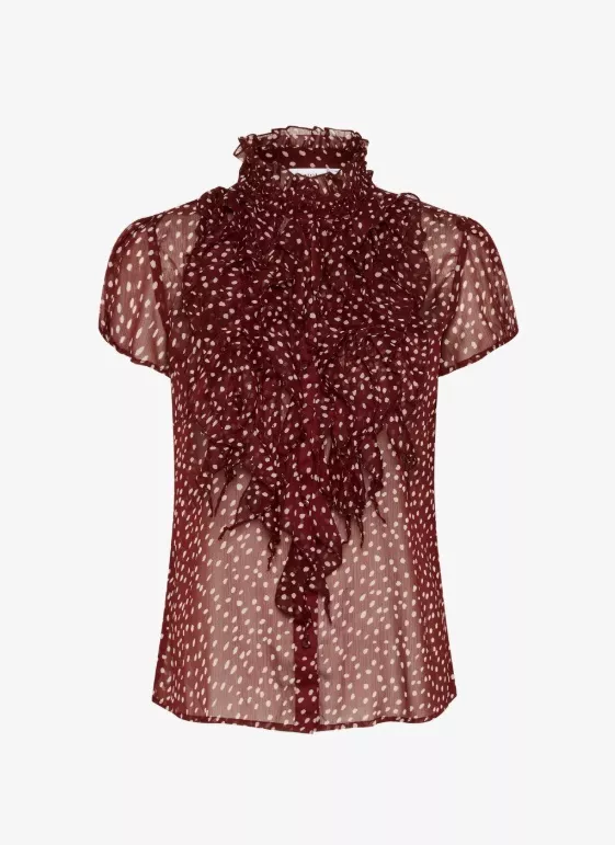 Bordó halenka s puntíky, Saint Tropez, 928 Kč