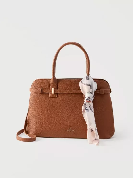 Hnědá kabelka se šátkem, Anna Field, 712 Kč