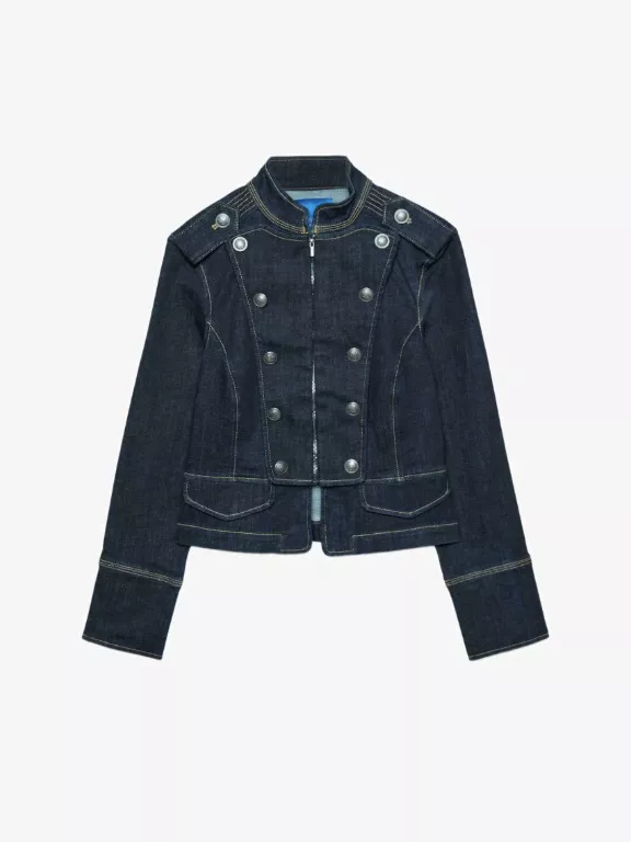 Denimová military bunda, Stradivarius, 1 499 Kč