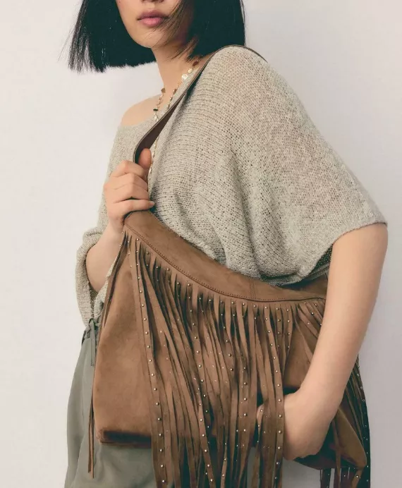 Kabelka s třásněmi, Stradivarius, 999 Kč