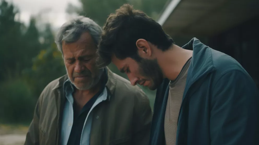 muži, otec, syn, problémy, shazování, ponižování