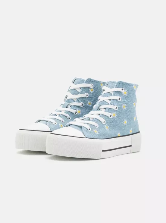 Plátěné tenisky s kopretinami, Even&Odd, 760 Kč