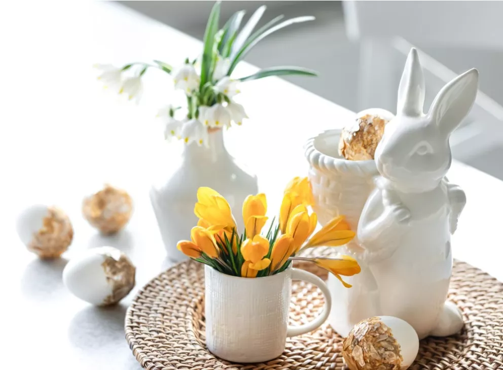 velikonoční dekorace na stůl