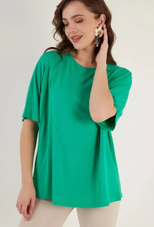 Zelené basic tričko, LELA, 642 Kč