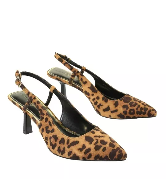 Slingback lodičky se zvířecím motivem, Buffalo, 1 125 Kč