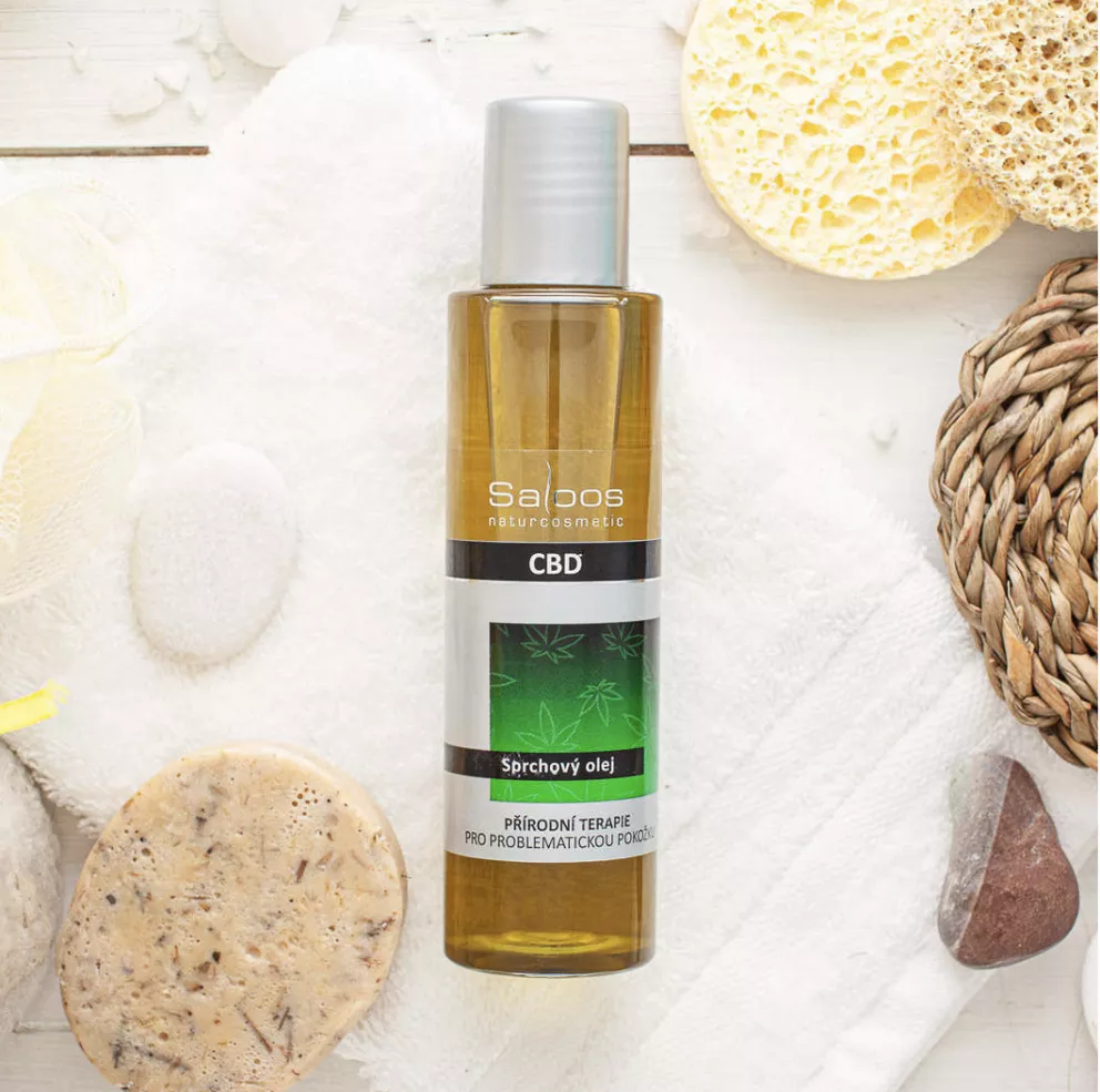Šetrný přírodní CBD sprchový olej 