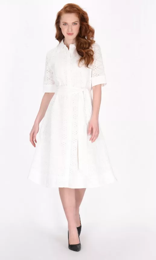 Košilové šaty s madeirou, DreiMaster, 2 999 Kč