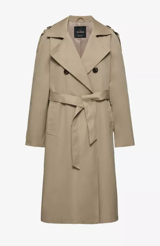 Béžový trenčkot, PULL&BEAR, 1 149 Kč