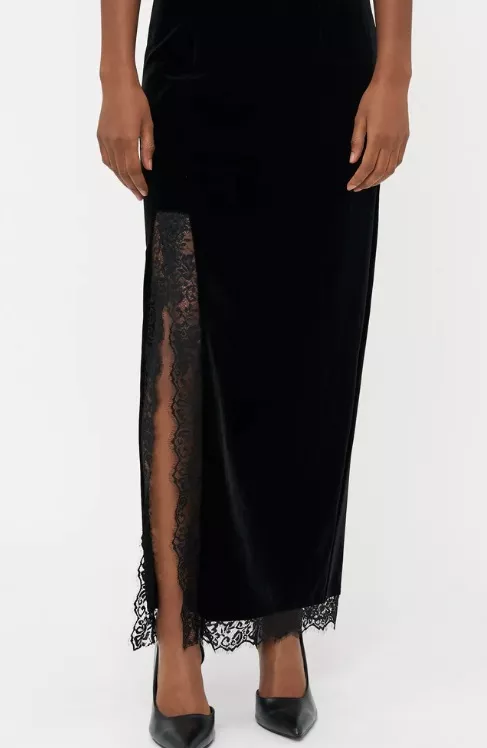Sukně s krajkovým rozparkem, Gina Tricot Petite, 618 Kč