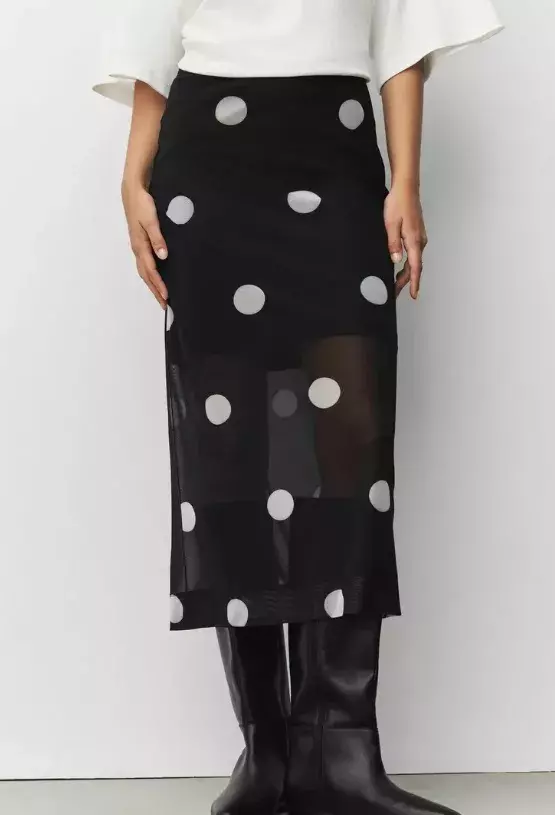 Průsvitná midi sukně, Next, 1 050 Kč