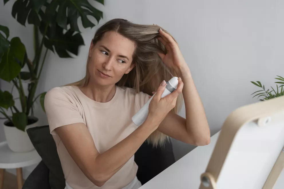 žena styling vlasů