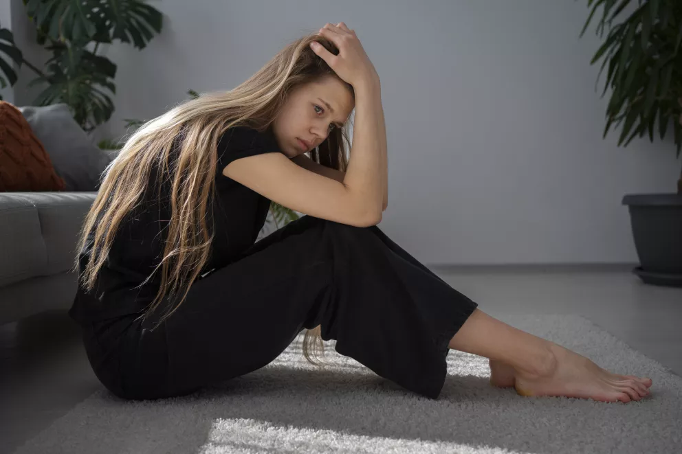 žena, smutek, únava, problémy