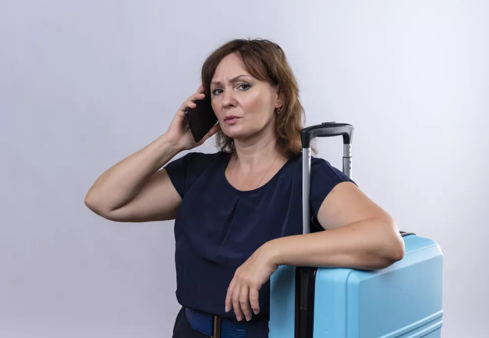 žena, dovolená, problémy, smutek