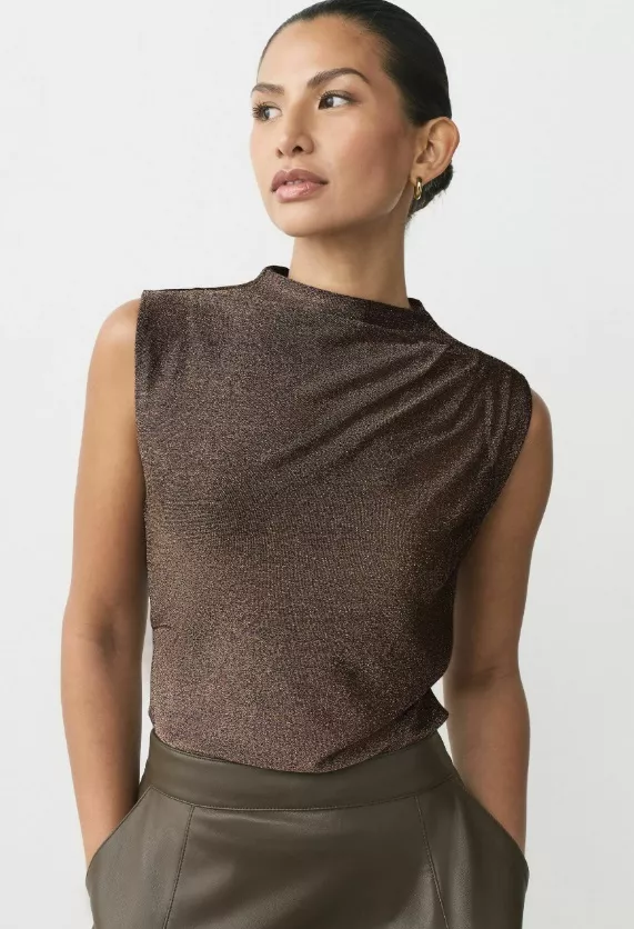 Metalický bronzový top, Next, 560 Kč