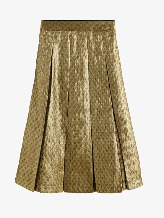 Zlatá sukně s originální texturou, Next, 2 240 Kč