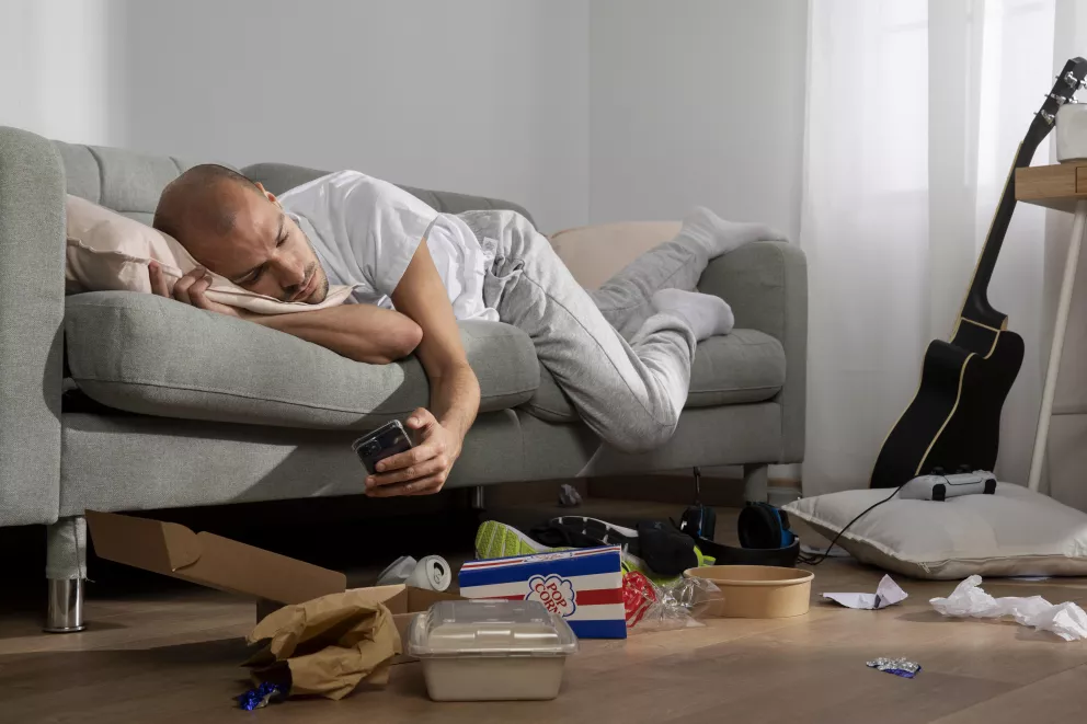 muž, smutek, problémy, život