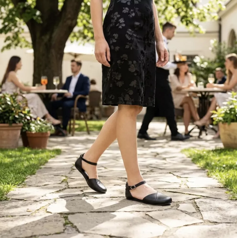 ANGLES DIONE Black | Dámské barefoot sandály