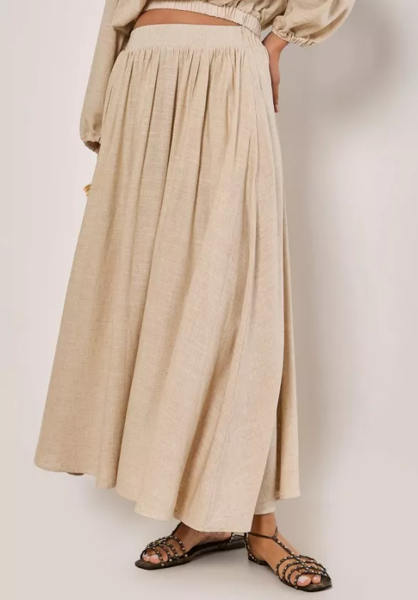Přírodní maxi sukně, Apricot, 1 099 Kč