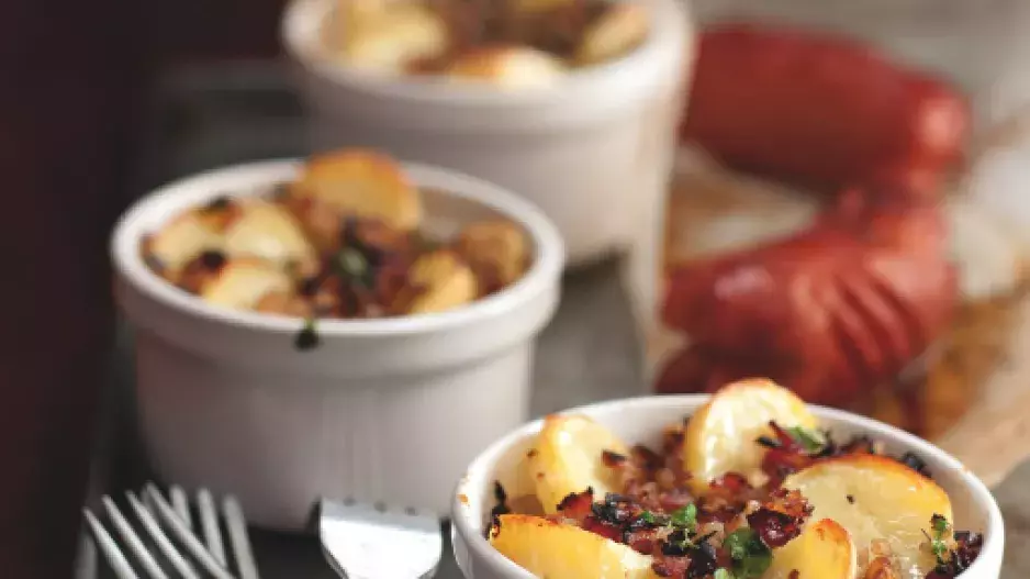 Recept: Zapečené brambory s kroupami