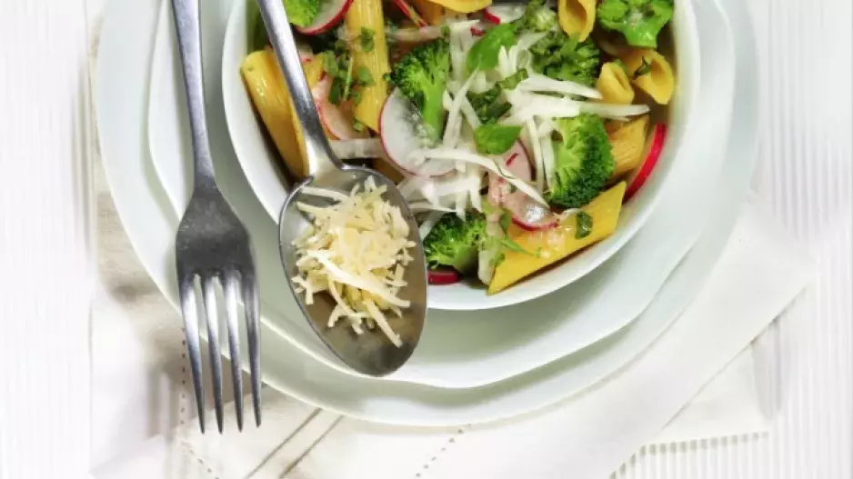 Křupavý salát s penne