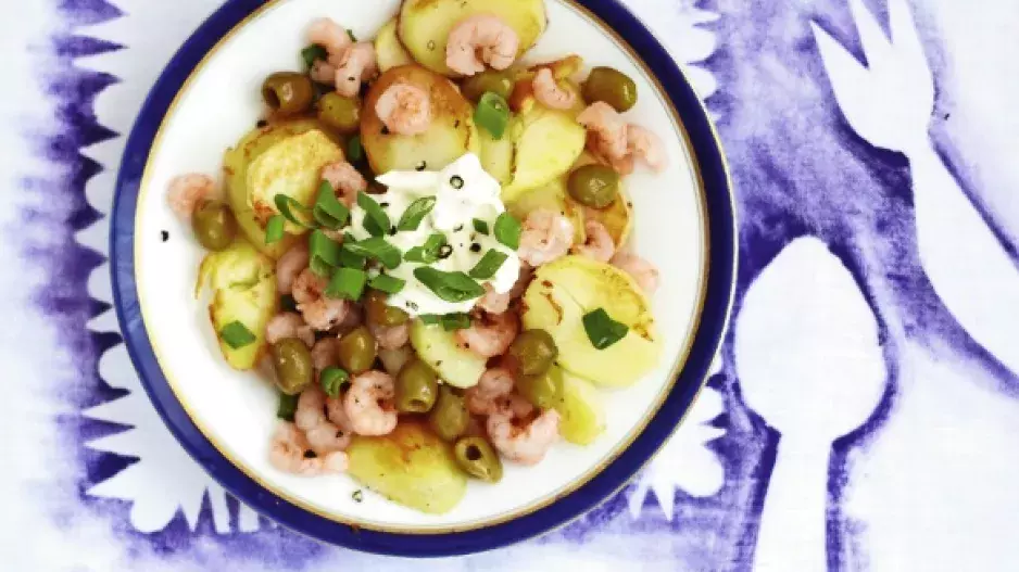 Bramborový salát 3: S krevetami