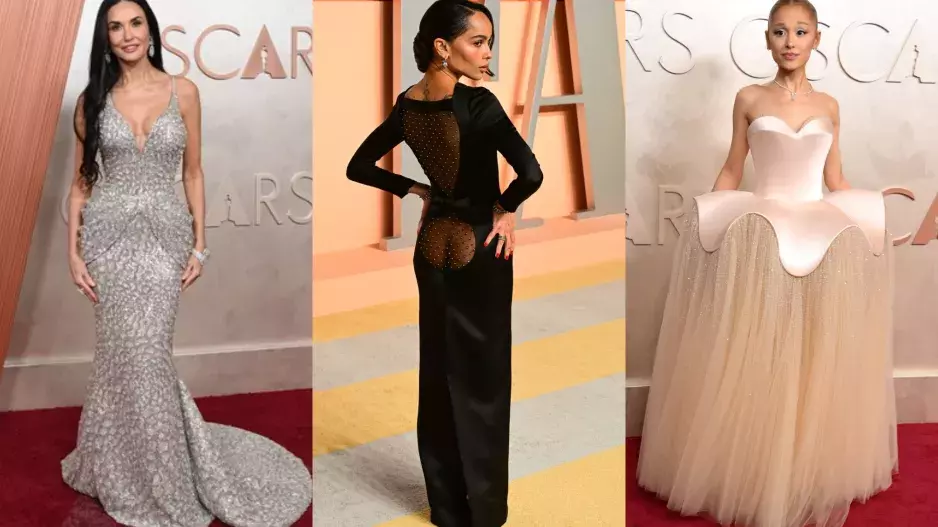 Móda na Oscarech: Úchvatná Demi Moore jako hříčka přírody, Ariana Grande připomínala stínidlo lampy a Zoe Kravitz ukázala zadek