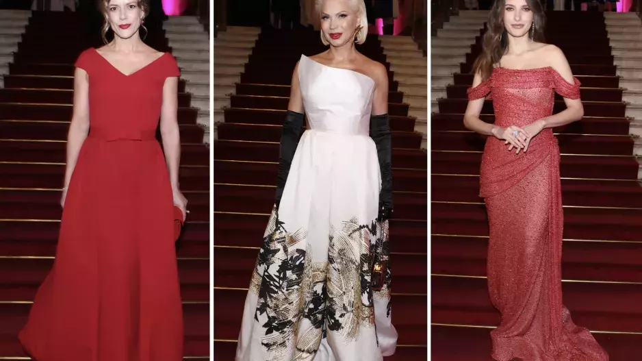 Česko-Slovenský ples 2026: Dechberoucí Natali Ruden, Andrea Růžičková celá v červené, Sandeva v jemné krajce   