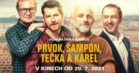 Kinotip: Komedie Prvok, Šampón, Tečka a Karel, která byla knižním bestsellerem, je právě v kinech