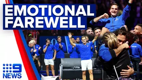 Roger Federer’s emotional final bow following defeat alongside Nadal | 9 News Australia