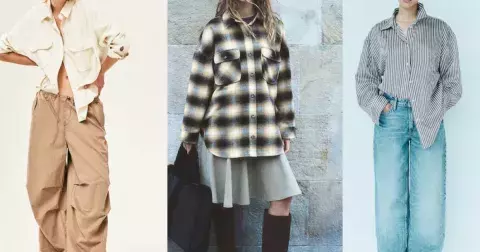 S těmito kousky kombinujte ležérní oversized košile do práce i na volný čas