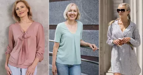 Jaká jsou nejhorší trička pro zralé ženy a čím je nahradit? Výstřihy do V po 60 raději nahraďte lodičkovými a jinými