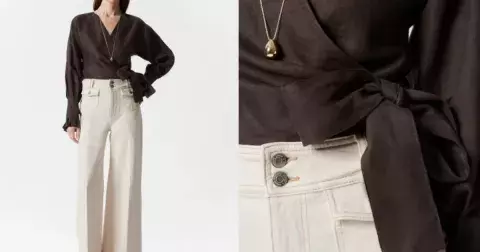 Halenky a košile s mašlí v pase ženám po 40 nadmíru sluší. Navíc snadno vyřeší jeden věčný módní nešvar, který dělá většina z nás