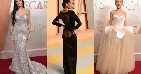 Móda na Oscarech: Úchvatná Demi Moore jako hříčka přírody, Ariana Grande připomínala stínidlo lampy a Zoe Kravitz ukázala zadek