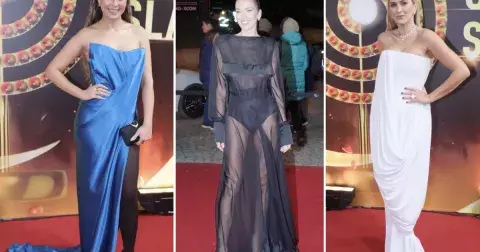 Lucie Bílá v pánském stylu, Bagárová v nebesky modré, extravagantní Bezděková nezklamala. Móda z Českých slavíků 2025