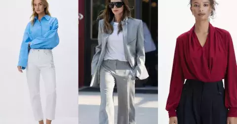 Ikona Victoria Beckham nosí halenky a košile podle nejnovější módy. Trend z 80. let slaví návrat a v roce 2026 bude naprostým módním hitem